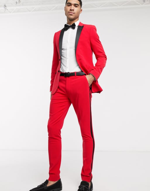 ASOS DESIGN red suit blazer