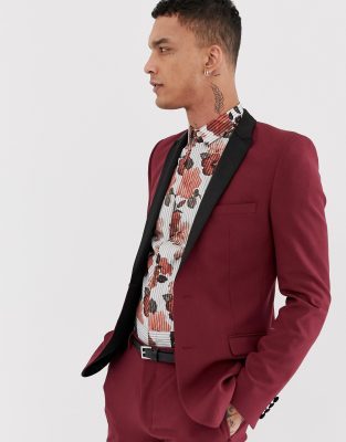 cranberry suit jacket