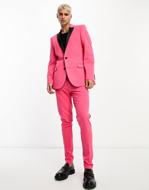 Hot pink tuxedo sales dress