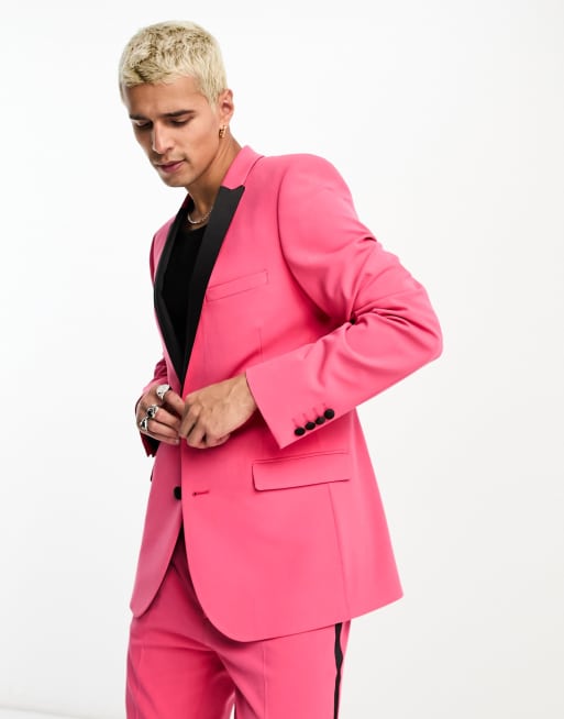 ASOS Super Skinny Prom Suit Pants In Pink for Men