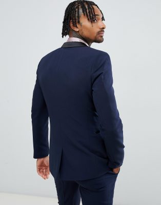 asos blue tuxedo