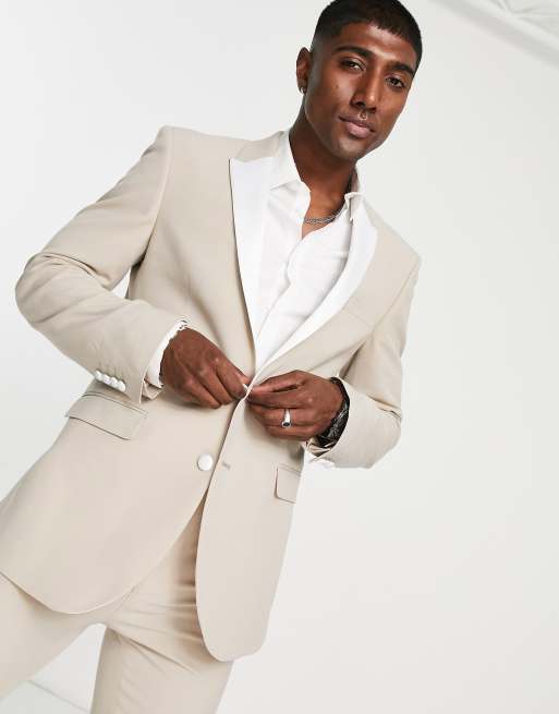 Cream on sale tuxedo suit