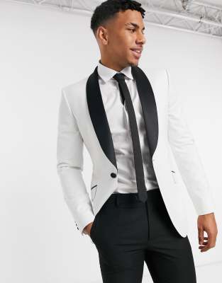 Black suit clearance with white jacket