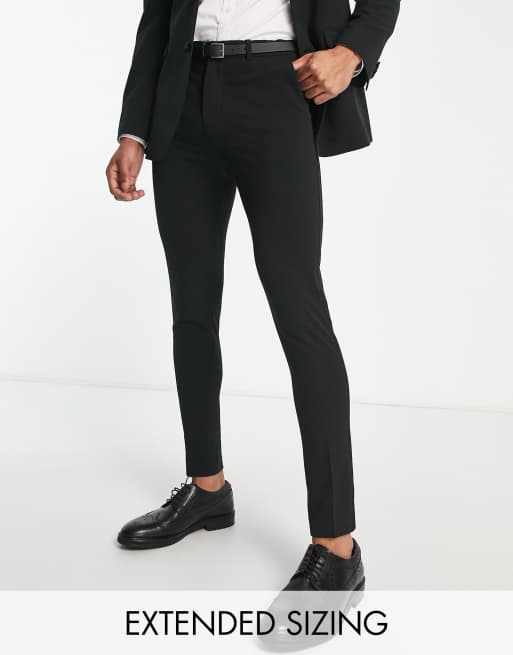 Men's Slim-Fit Infinite Stretch Black Tuxedo Suit Pants