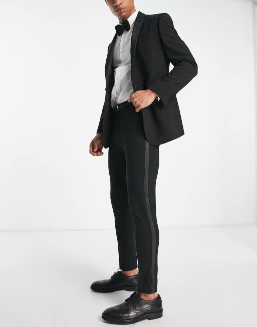 Super Skinny Black Suit Pants