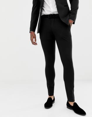 extra slim fit dress pants black