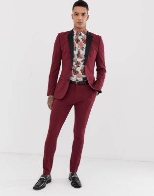 maroon suit design