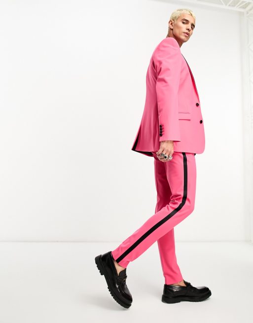 ASOS Super Skinny Prom Suit Pants In Pink for Men