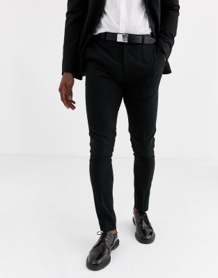 ASOS DESIGN super skinny tuxedo jacket in black Black