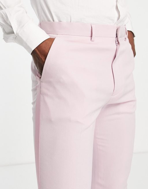 ASOS DESIGN super skinny tuxedo suit trousers in pastel pink, 2 of 4