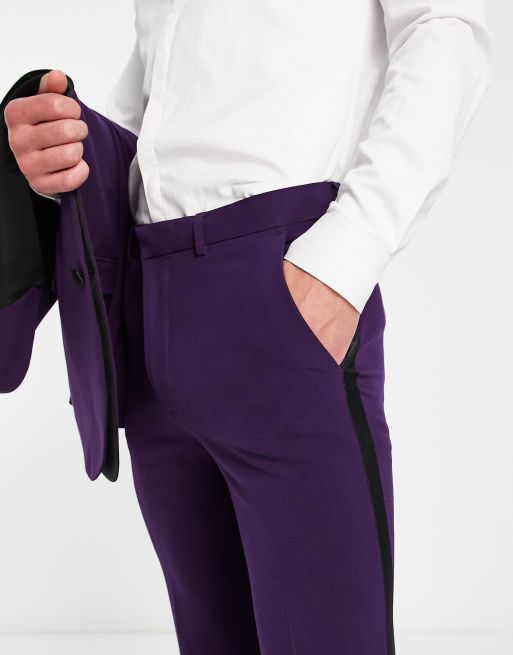 Skinny Purple Suit Pants