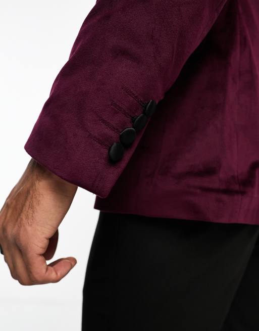 Asos mens hot sale velvet blazer