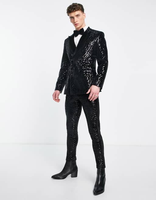 Asos mens sequin blazer sale