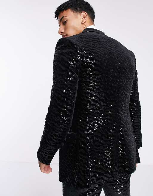 Asos sequin jacket mens hotsell