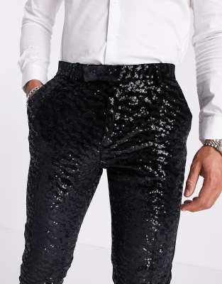 asos white sequin suit