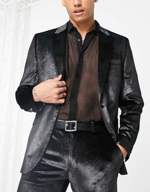 Velvet suit jacket outlet black