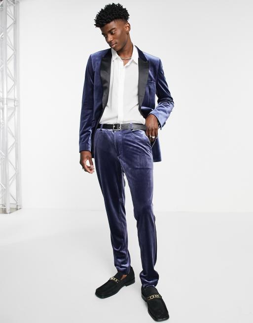 Slim Fit Velvet Suit Pants