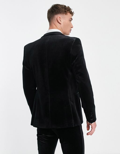 ASOS DESIGN Curve velvet tux suit blazer