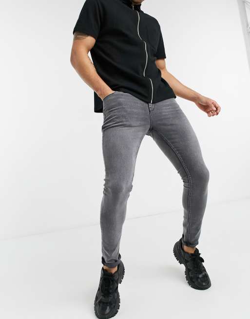 ASOS DESIGN super skinny vintage look jeans in washed black ASOS