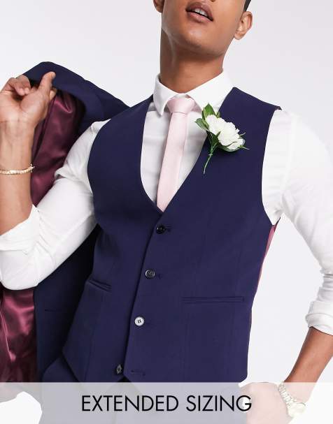ASOS DESIGN super skinny waistcoat in navy - view 1