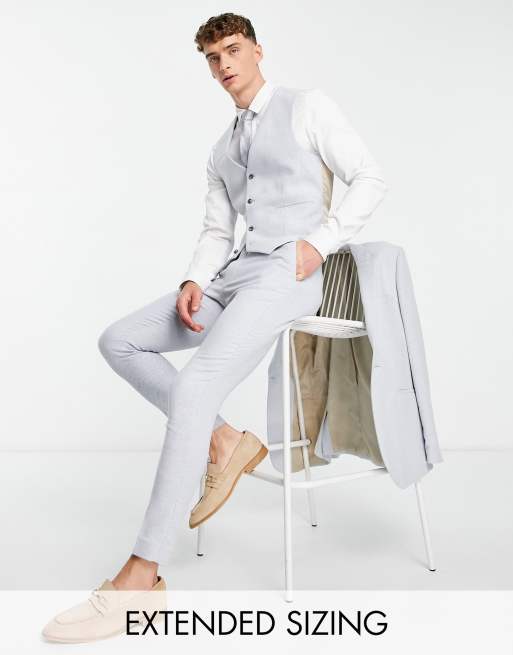 ASOS DESIGN super skinny suit pants in light blue