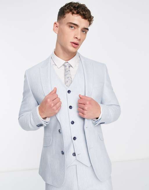 ASOS DESIGN super skinny suit jacket in powder blue