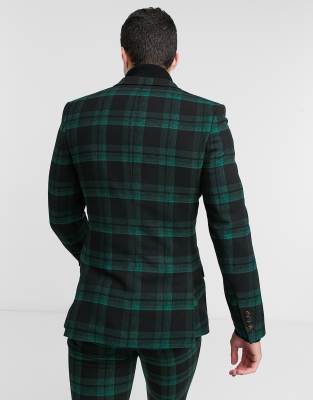 asos green suit jacket