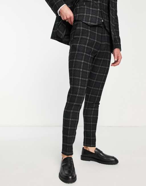 ASOS DESIGN super skinny suit pants in charcoal