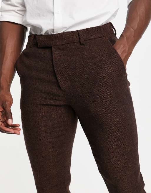 Brown wool shop pants