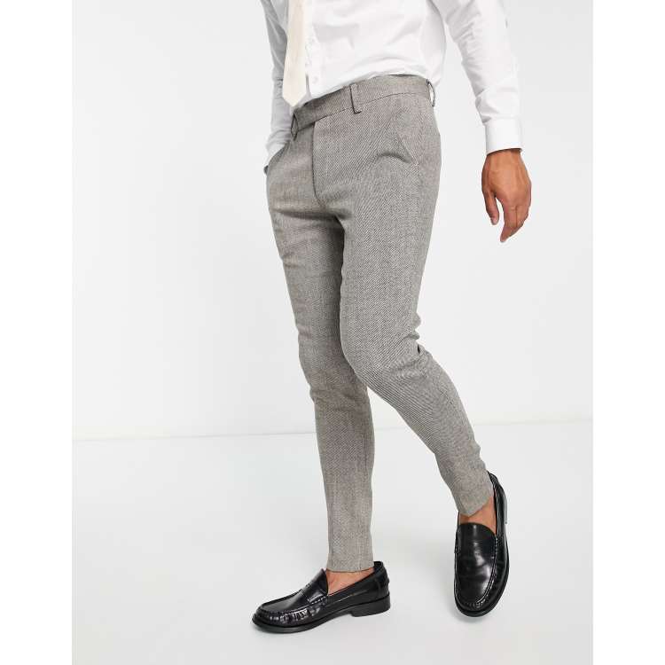 Skinny sales tweed trousers