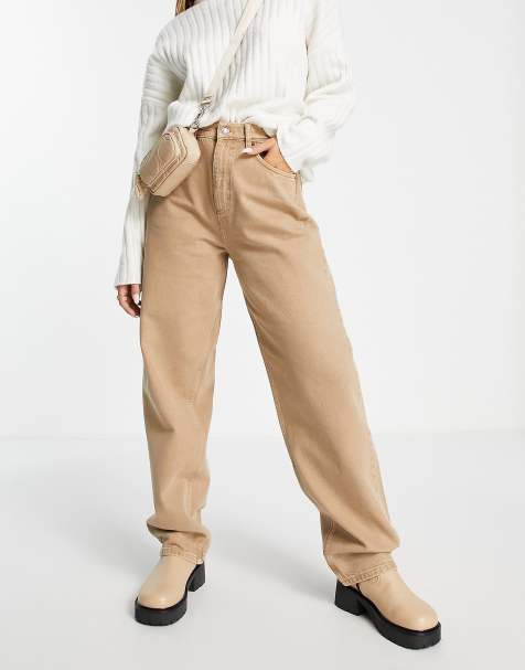 ASOS DESIGN 'super slouchy' mom jean in tobacco - view 1