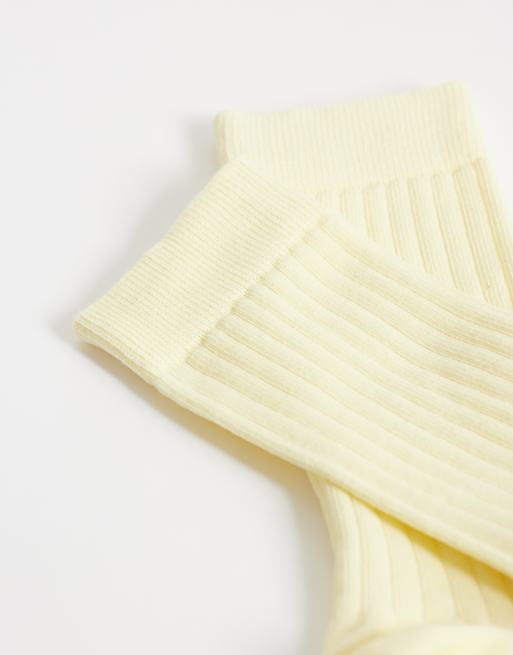 ASOS DESIGN super soft ankle socks in buttermilk, 3 of 3