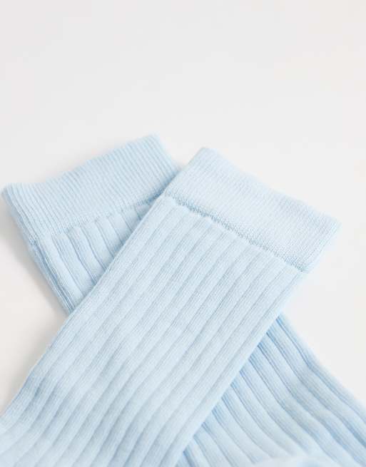 ASOS DESIGN super soft ankle socks in light blue, 3 of 3