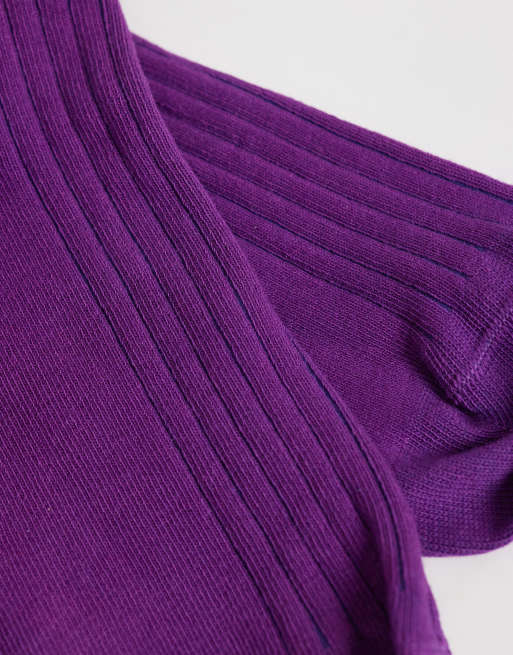 ASOS DESIGN super soft ankle socks in violet, 3 of 3