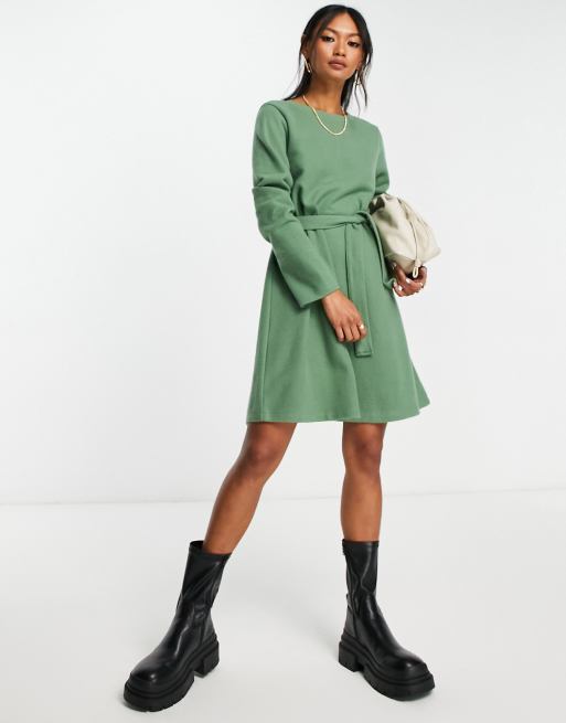 ASOS DESIGN Tall oversized sweater dress in Khaki