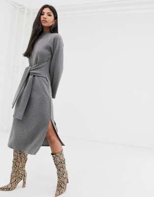asos tie front dress