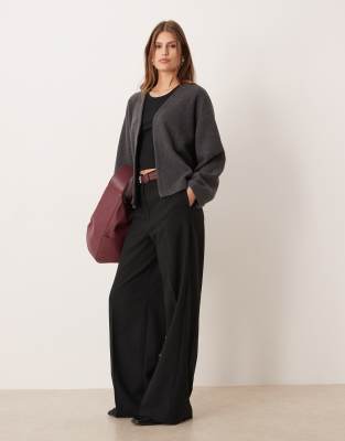 Asos Design Super Soft Edge To Edge Cardigan In Black