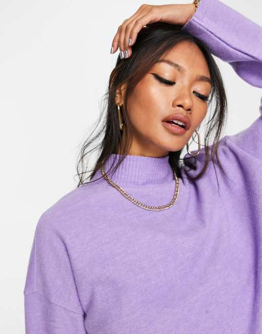 Purple high sale neck jumper