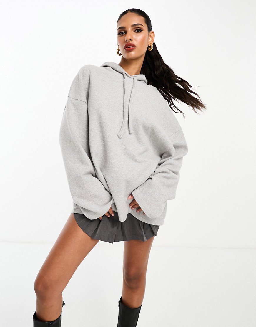 ASOS DESIGN super soft oversized hoodie in grey marl