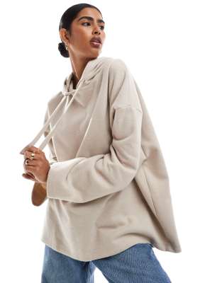 Oversized Printed Hoodie - Cream/Playoffs - Ladies