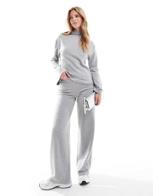 ASOS DESIGN super soft pants in grey marl (part of a set)