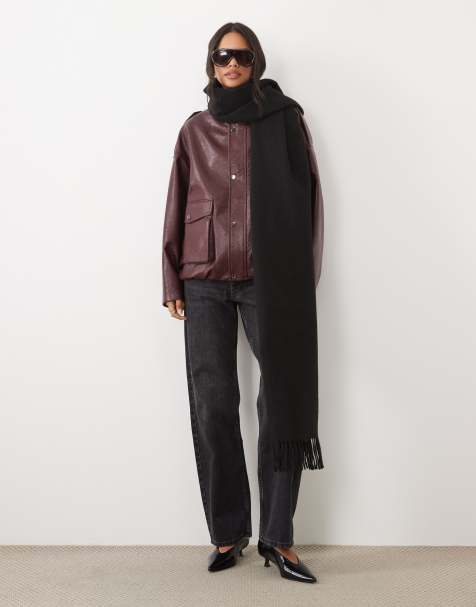 ASOS DESIGN super soft scarf in black - view 1