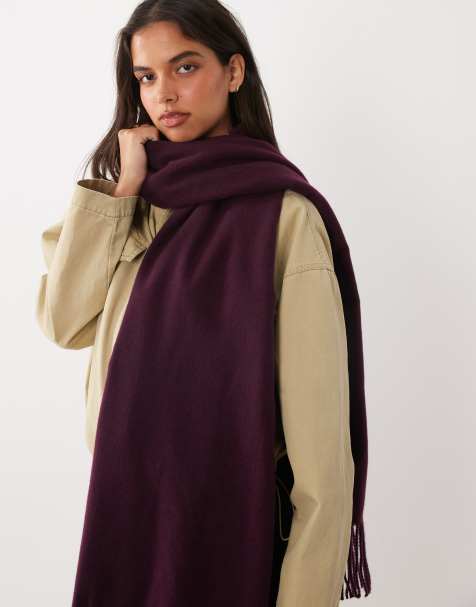 ASOS DESIGN super soft scarf in plum - view 1