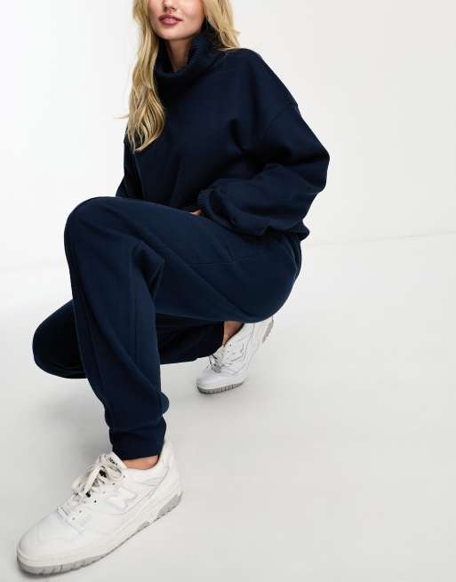 ASOS DESIGN super soft seamed sweatpants in navy part of a set