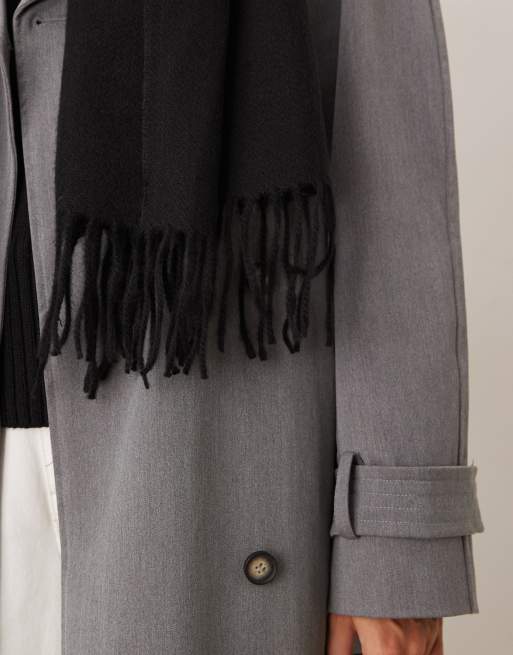 ●TATIANA● Soft Petite Tassel Muffler MF8104 5006509071 ASOS DESIGN super soft woven tassel scarf in ecru | ASOS