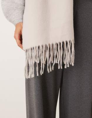 ●TATIANA● Soft Petite Tassel Muffler MF8104 5006509071 ASOS DESIGN super soft woven tassel scarf in ecru | ASOS