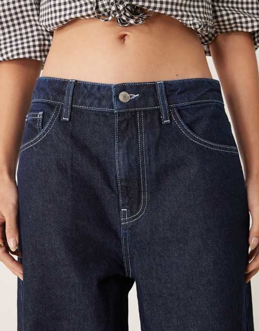 ASOS DESIGN super wide 70s flared jeans in indigo, 4 of 5