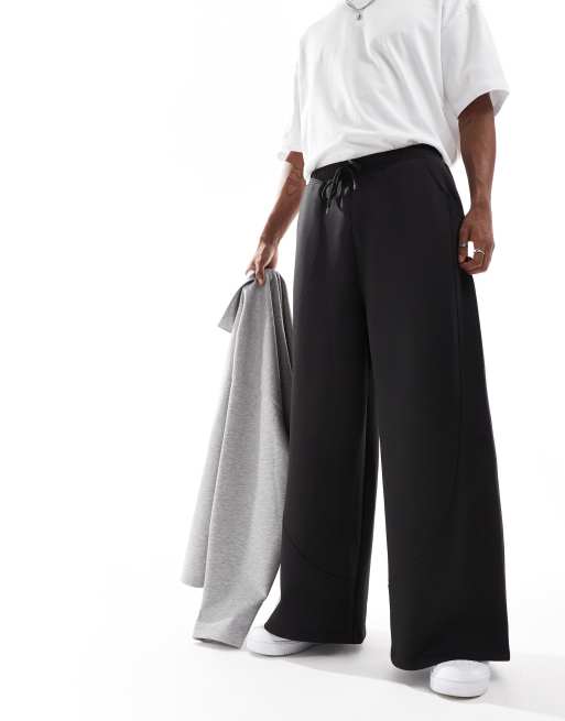 Tall Black Super Wide Leg Sweatpants