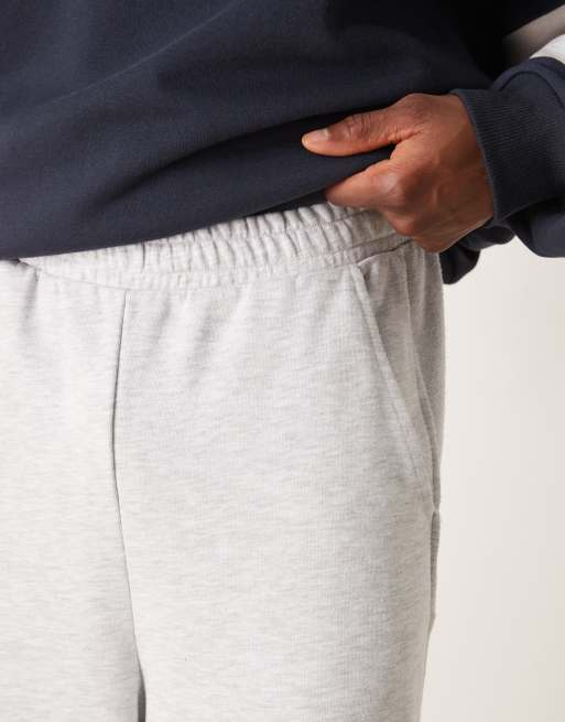 ASOS DESIGN super wide leg trackies with side panels in grey marl
