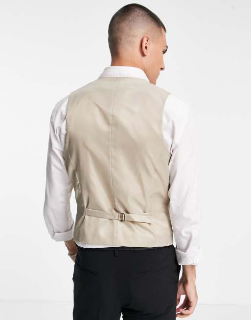 ASOS DESIGN – Superenge Anzugweste in Camel, 2 von 4